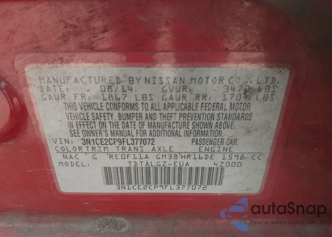 3N1CE2CP9FL377072: 44223717