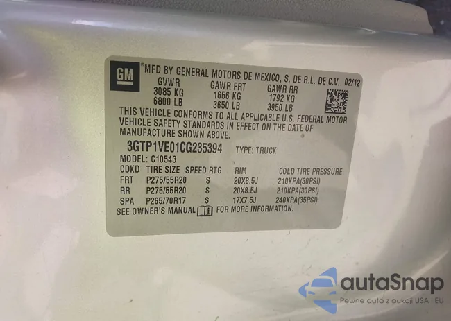 3GTP1VE01CG235394: 44223783