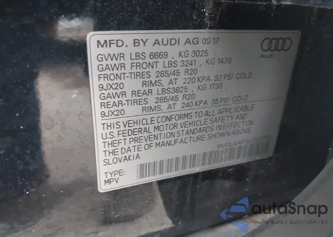 WA1LAAF70JD011721: 44223127