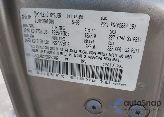 1J4GL48K76W257482: 44224370