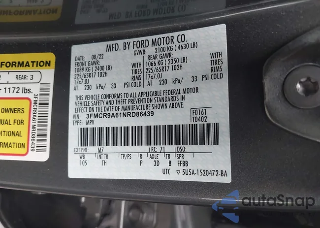 3FMCR9A61NRD86439: 44224375