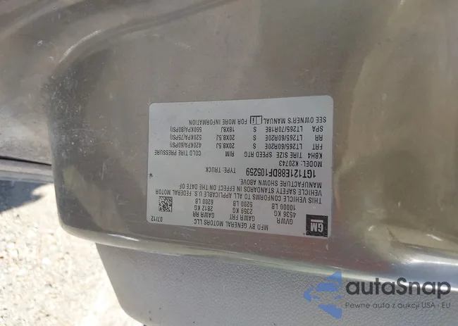 1GT121E88DF105259: 44224627