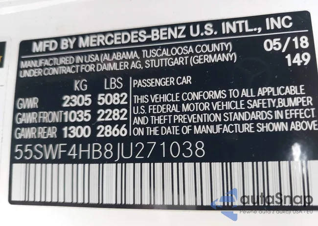 55SWF4HB8JU271038: 44224673