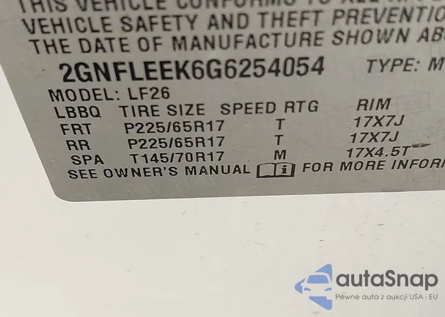 2GNFLEEK6G6254054: 44224733