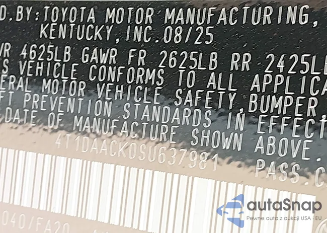 4T1DAACK0SU637981: 44224774