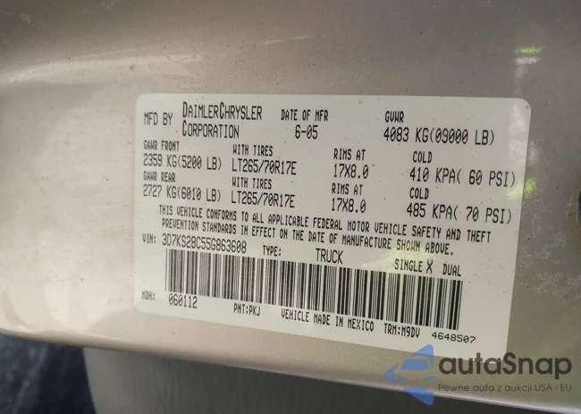 3D7KS28C55G863608: 44224788