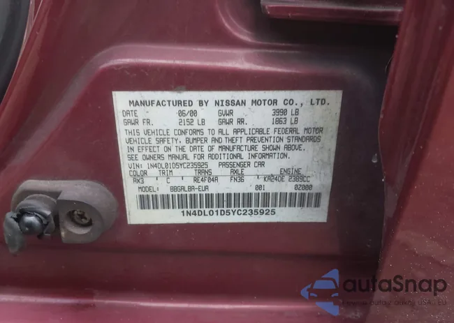 1N4DL01D5YC235925: 44224796