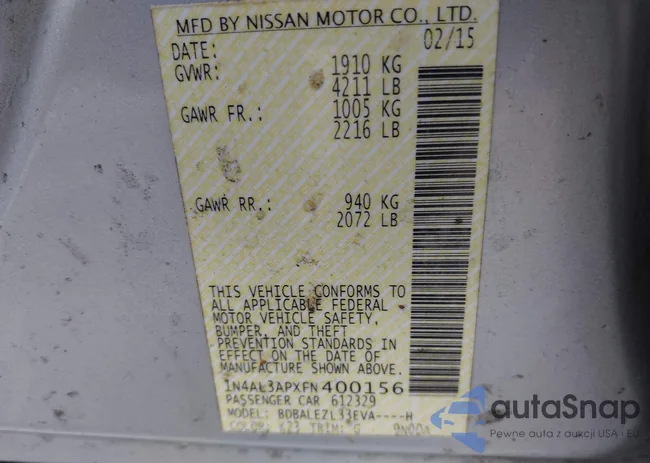 1N4AL3APXFN400156: 44224857