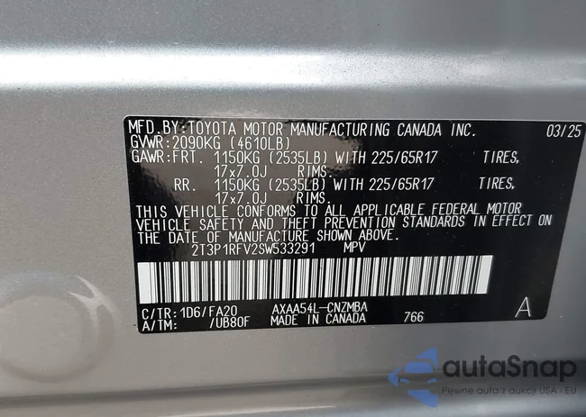 2T3P1RFV2SW533291: 44223957