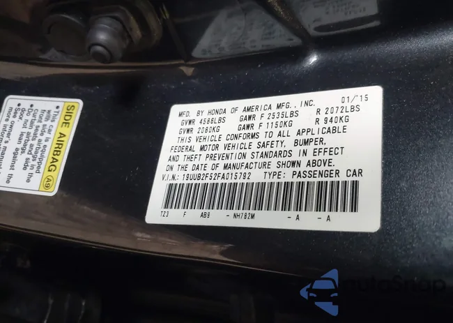 19UUB2F52FA015792: 44224118