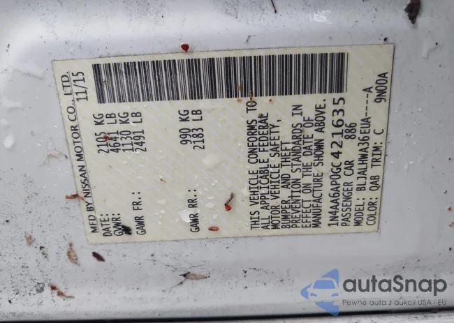 1N4AA6AP0GC421635: 44224259