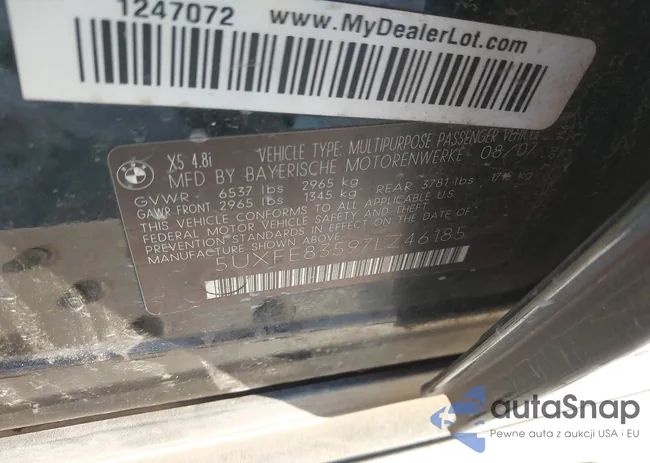 5UXFE83597LZ46185: 44224324