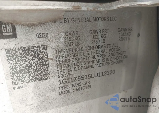 1G11Z5S35LU113320: 44224342