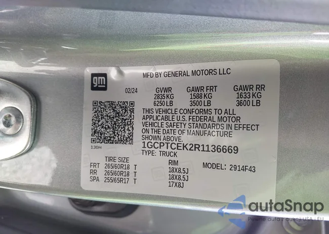 1GCPTCEK2R1136669: 44225449