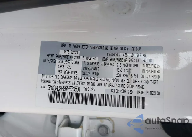 3MVDMBAM2RM670631: 44225606