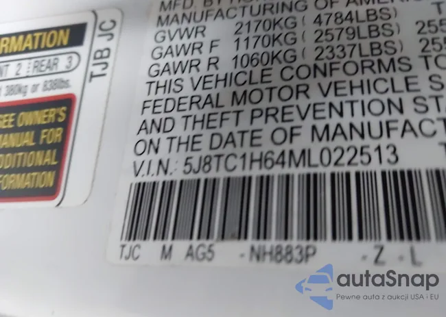 5J8TC1H64ML022513: 44225635