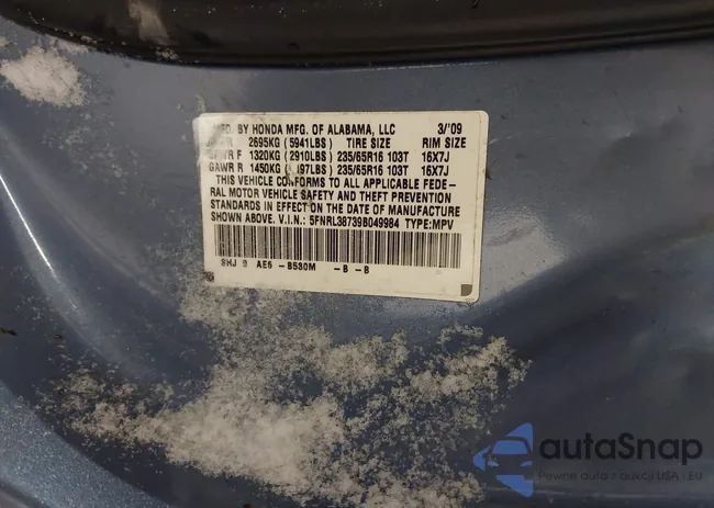 5FNRL38739B049984: 44225818