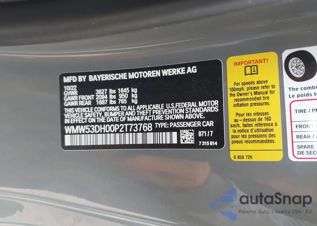 WMW53DH00P2T73768: 44225942