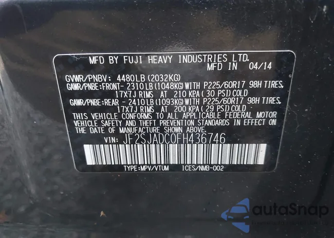 JF2SJADC0FH436746: 44224961