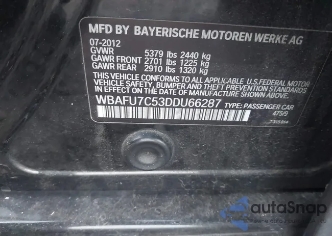 WBAFU7C53DDU66287: 44224983