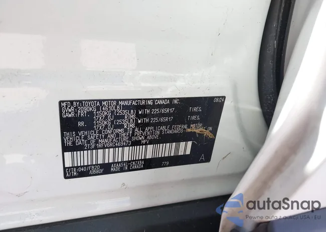 2T3F1RFV6RC469473: 44224989