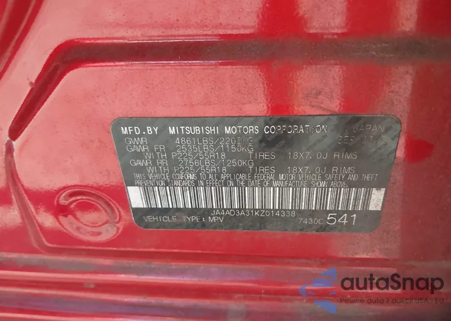 JA4AD3A31KZ014338: 44225057