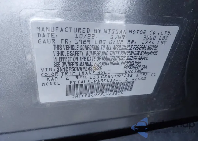 3N1CP5CVXPL483526: 44225075