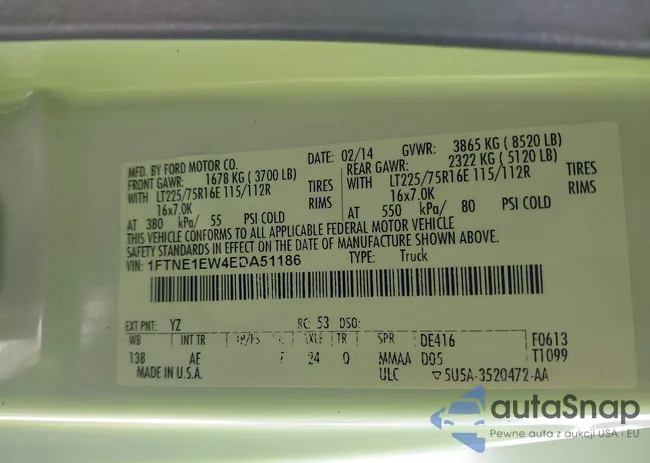 1FTNE1EW4EDA51186: 44225185