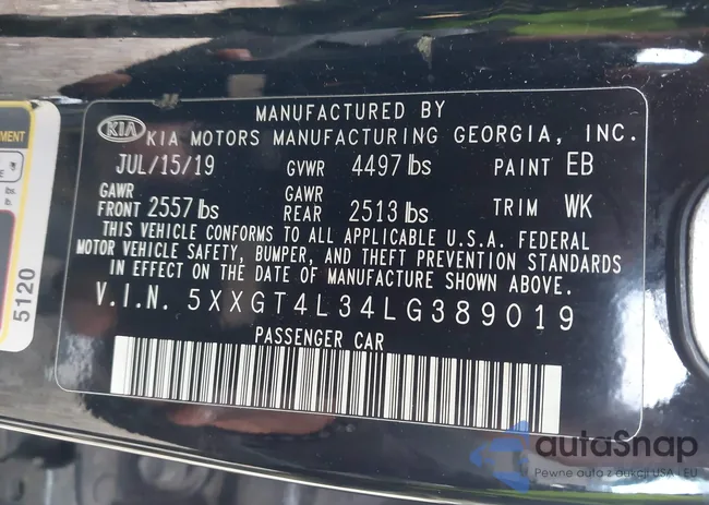 5XXGT4L34LG389019: 44225199