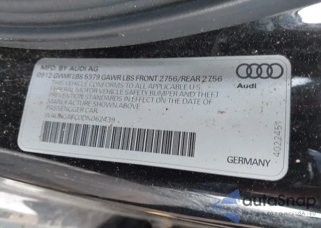 WAUGGAFC0DN062439: 44225289