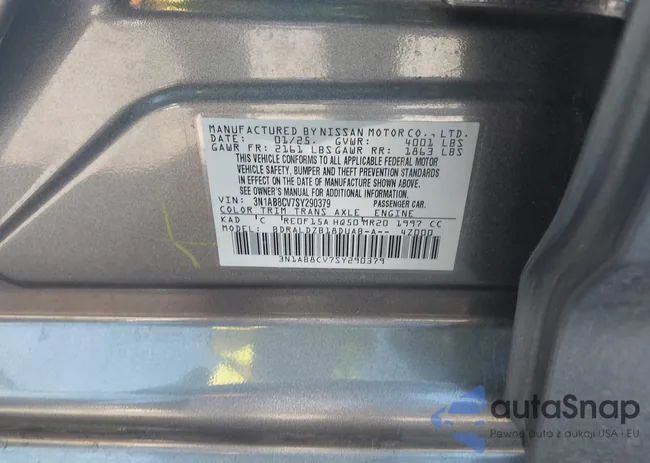 3N1AB8CV7SY290379: 44225322