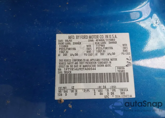 1FTYR14U92TA00544: 44225341