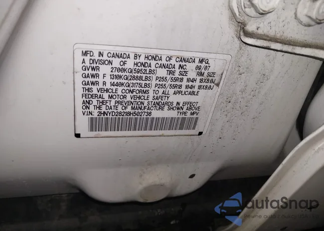 2HNYD28218H502736: 44225342