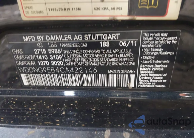 WDDNG9EB4CA422146: 44226372