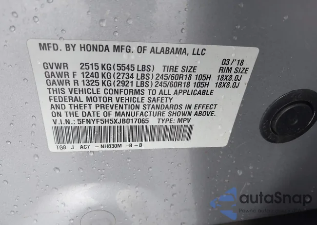 5FNYF5H5XJB017065: 44226379