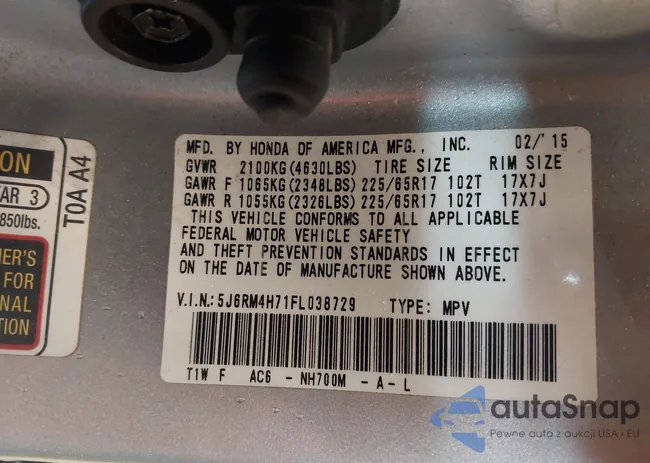 5J6RM4H71FL038729: 44226380