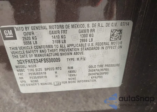 3GYFNEE34FS530009: 44226470