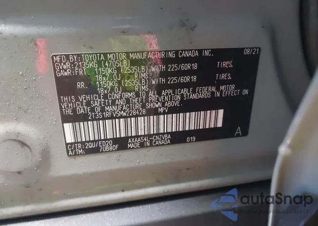 2T3S1RFV5MW228428: 44226503