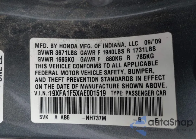 19XFA1F5XAE001519: 44226560