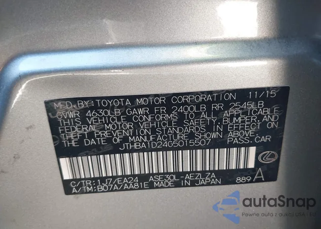 JTHBA1D24G5015507: 44226774