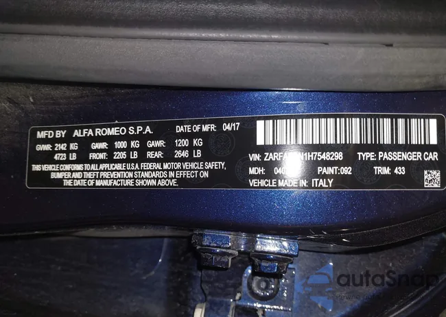 ZARFAEDN1H7548298: 44225972