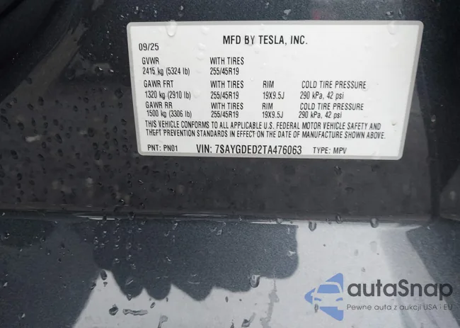 7SAYGDED2TA476063: 44225997