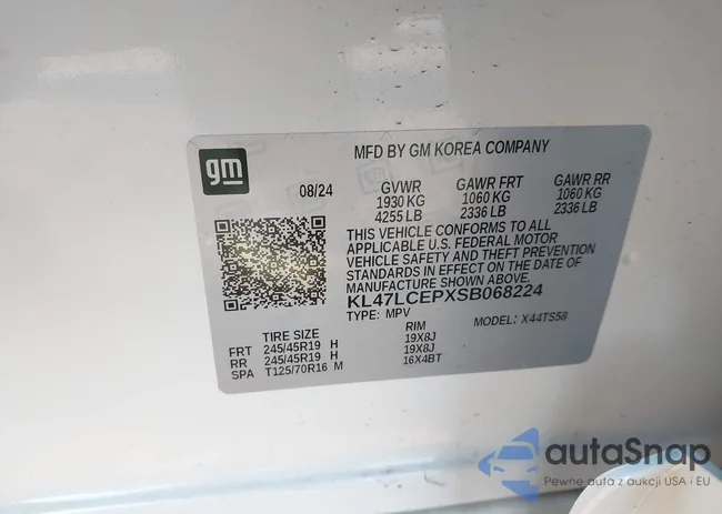 KL47LCEPXSB068224: 44226063