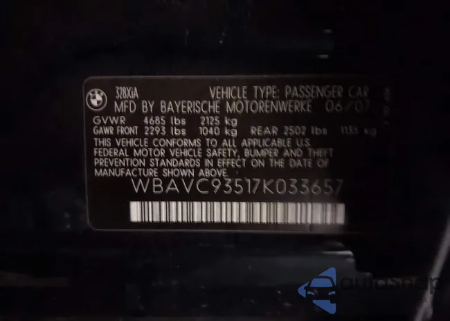 WBAVC93517K033657: 44226109