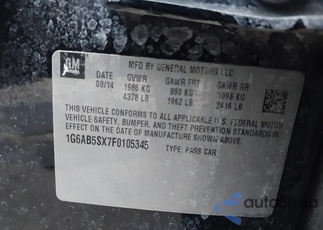 1G6AB5SX7F0105345: 44226194