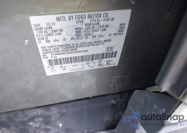 1FM5K8F83DGA64120: 44226222