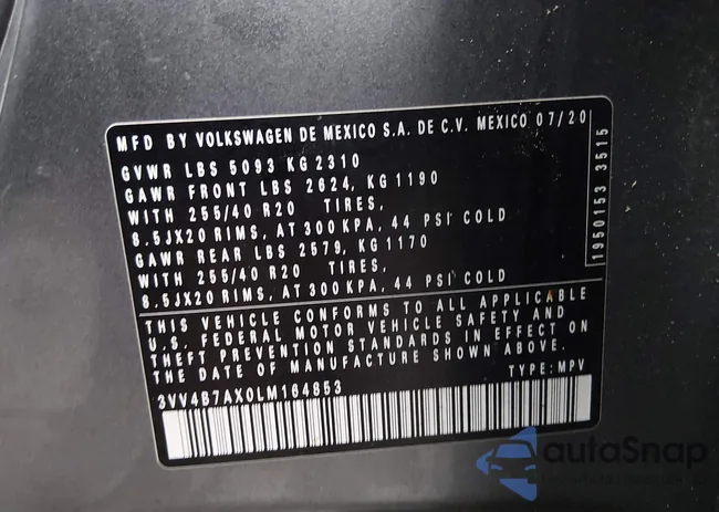 3VV4B7AX0LM164853: 44226252