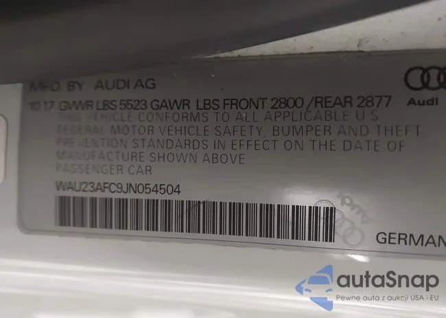 WAU23AFC9JN054504: 44227410