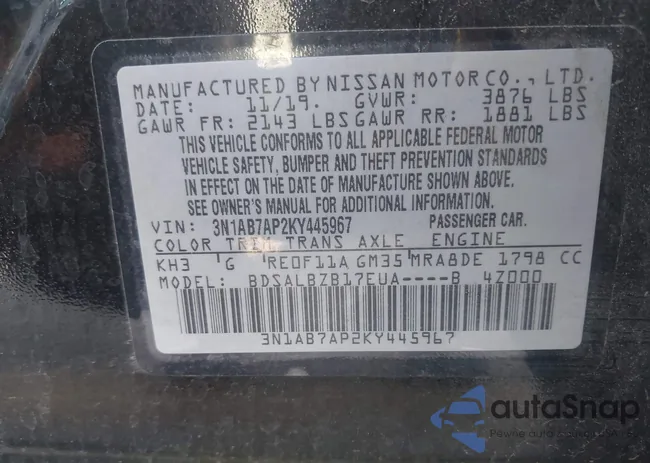 3N1AB7AP2KY445967: 44227426