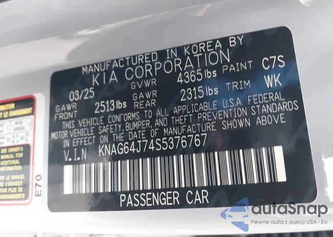 KNAG64J74S5376767: 44227443